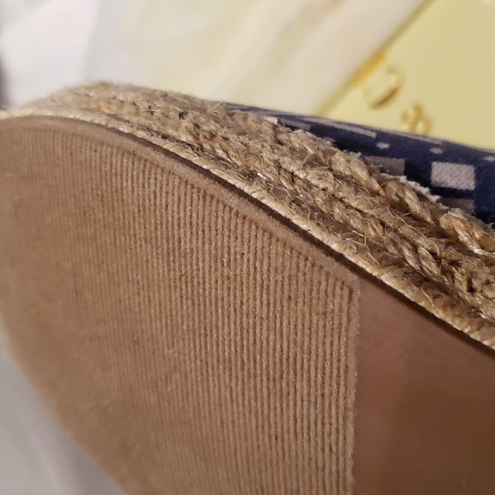 Chase & Chloe New Espadrilles Jute Platform Flats Slip-On NIB Women's 8 - Picture 8 of 16